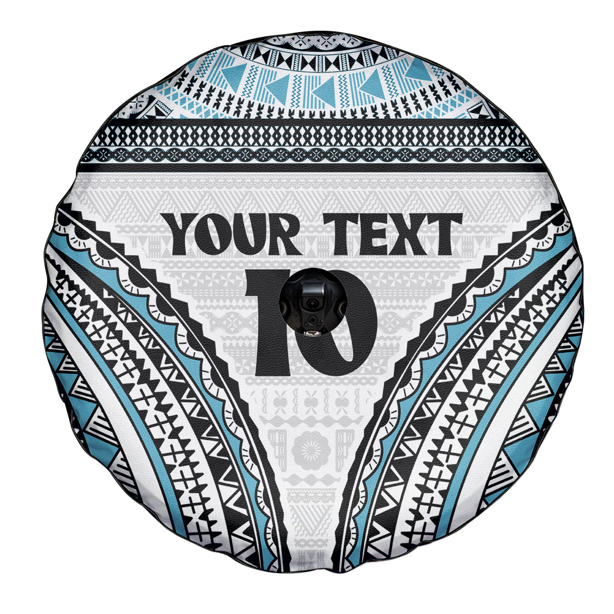 Custom Flying Fijians Rugby Spare Tire Cover Tapa Tribal Cloth