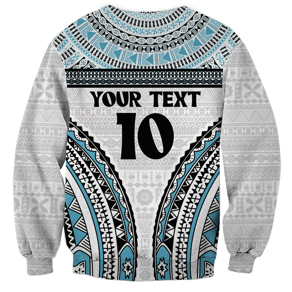 Custom Flying Fijians Rugby Sweatshirt Tapa Tribal Cloth LT03 - Polynesian Pride