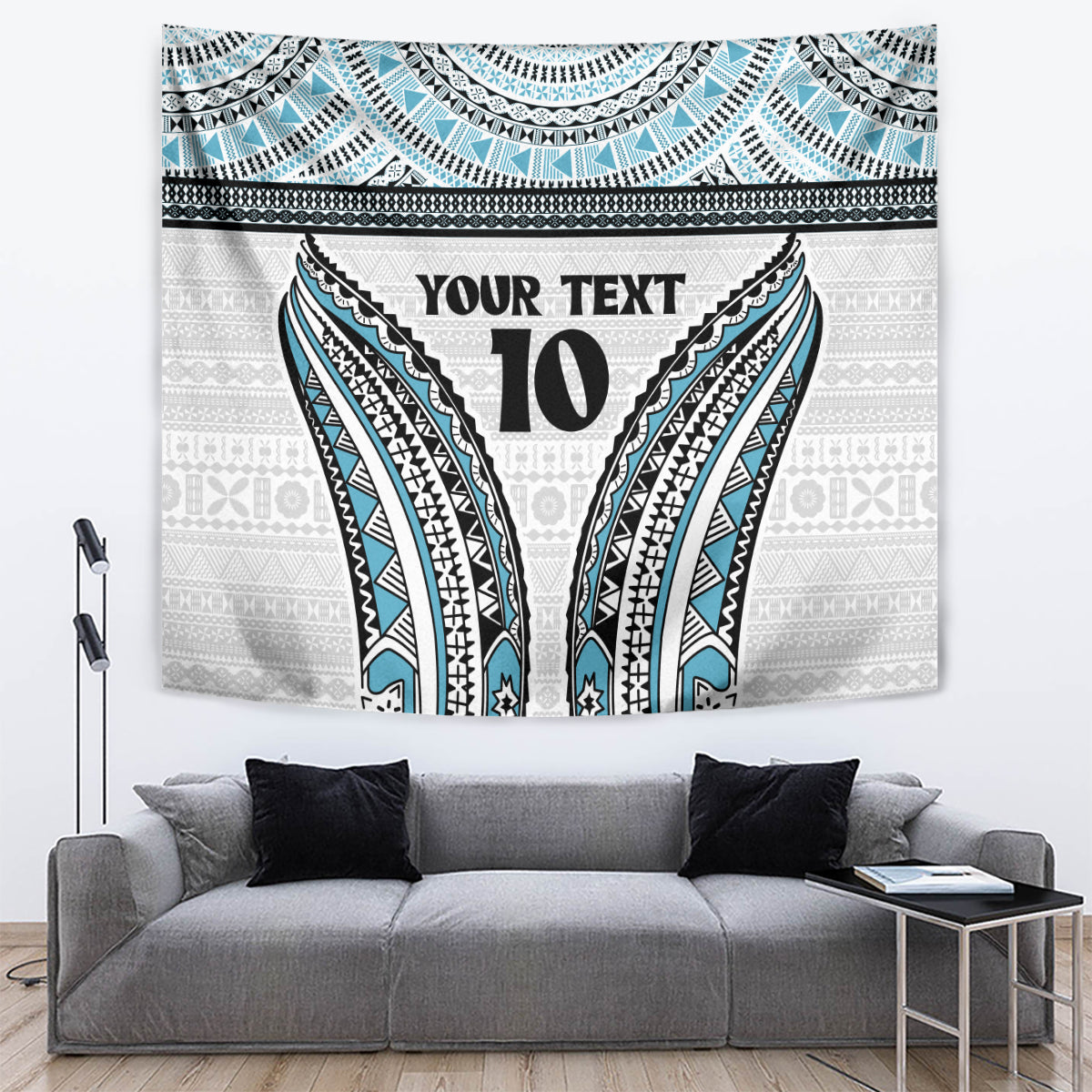 Custom Flying Fijians Rugby Tapestry Tapa Tribal Cloth