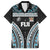 Custom Flying Fijians Rugby Family Matching Long Sleeve Bodycon Dress and Hawaiian Shirt Tapa Tribal Cloth Black Color LT03 Dad's Shirt - Short Sleeve Black - Polynesian Pride