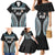 Custom Flying Fijians Rugby Family Matching Mermaid Dress and Hawaiian Shirt Tapa Tribal Cloth Black Color LT03 - Polynesian Pride