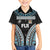 Custom Flying Fijians Rugby Kid Hawaiian Shirt Tapa Tribal Cloth Black Color LT03 Kid Black - Polynesian Pride