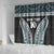 Custom Flying Fijians Rugby Shower Curtain Tapa Tribal Cloth Black Color