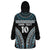 Custom Flying Fijians Rugby Wearable Blanket Hoodie Tapa Tribal Cloth Black Color LT03 - Polynesian Pride