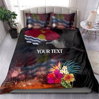 Personalised Kiribati Independence Day Bedding Set Frigatebird and Plumeria Hibiscus Flower LT03 - Polynesian Pride
