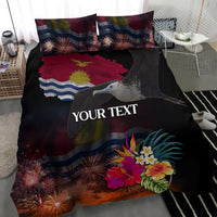 Personalised Kiribati Independence Day Bedding Set Frigatebird and Plumeria Hibiscus Flower LT03 - Polynesian Pride