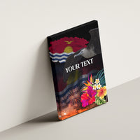 Personalised Kiribati Independence Day Canvas Wall Art Frigatebird and Plumeria Hibiscus Flower LT03 - Polynesian Pride