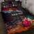 Personalised Kiribati Independence Day Quilt Bed Set Frigatebird and Plumeria Hibiscus Flower