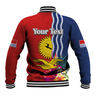 Personalised Kiribati Independence Day Baseball Jacket Kiribati Map With Flag Color LT03 - Polynesian Pride