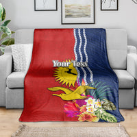 Personalised Kiribati Independence Day Blanket Kiribati Map With Flag Color LT03 - Polynesian Pride