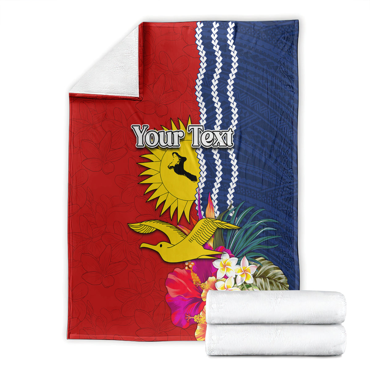 Personalised Kiribati Independence Day Blanket Kiribati Map With Flag Color LT03 - Polynesian Pride