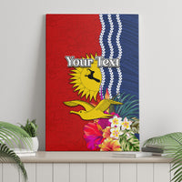 Personalised Kiribati Independence Day Canvas Wall Art Kiribati Map With Flag Color LT03 - Polynesian Pride