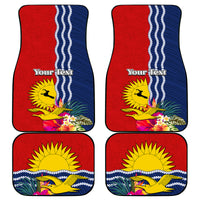 Personalised Kiribati Independence Day Car Mats Kiribati Map With Flag Color LT03 - Polynesian Pride