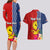 Kiribati Independence Day Couples Matching Long Sleeve Bodycon Dress and Hawaiian Shirt Kiribati Map With Flag Color