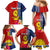 Kiribati Independence Day Family Matching Mermaid Dress and Hawaiian Shirt Kiribati Map With Flag Color