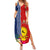 Kiribati Independence Day Family Matching Summer Maxi Dress and Hawaiian Shirt Kiribati Map With Flag Color