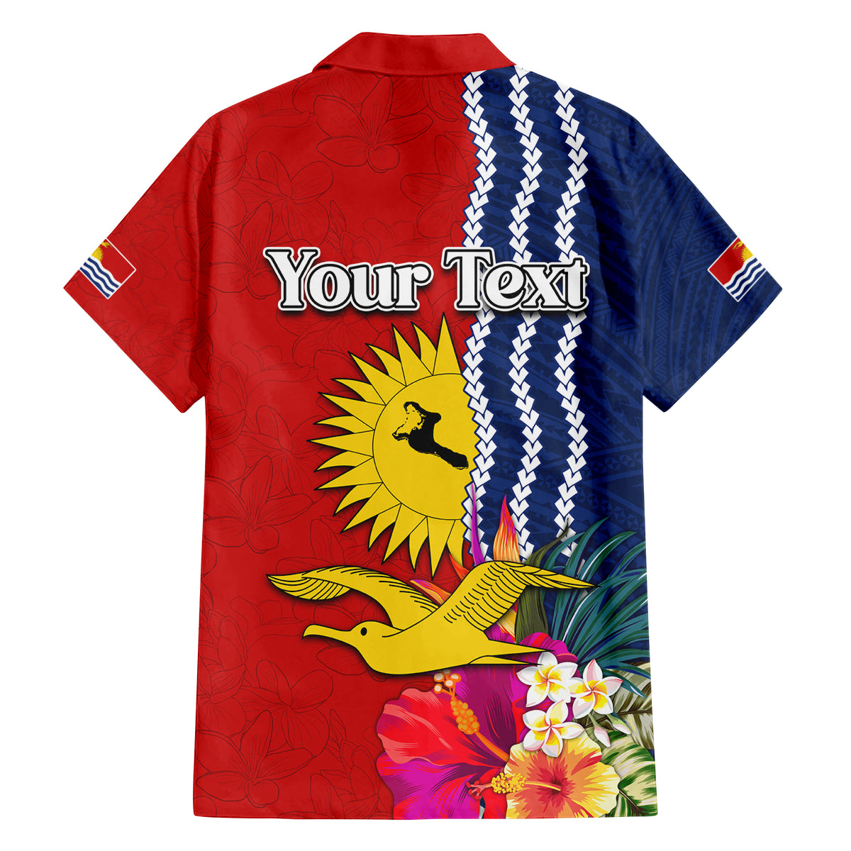 Kiribati Independence Day Family Matching Tank Maxi Dress and Hawaiian Shirt Kiribati Map With Flag Color