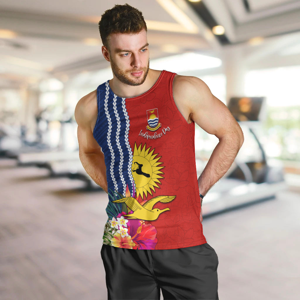 Kiribati Independence Day Men Tank Top Kiribati Map With Flag Color