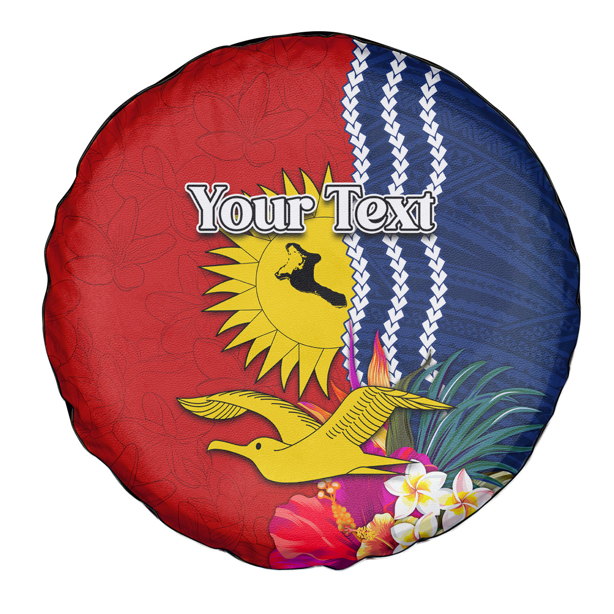 Personalised Kiribati Independence Day Spare Tire Cover Kiribati Map With Flag Color LT03 - Polynesian Pride