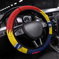 Kiribati Independence Day Steering Wheel Cover Kiribati Map With Flag Color LT03 Universal Fit Red - Polynesian Pride
