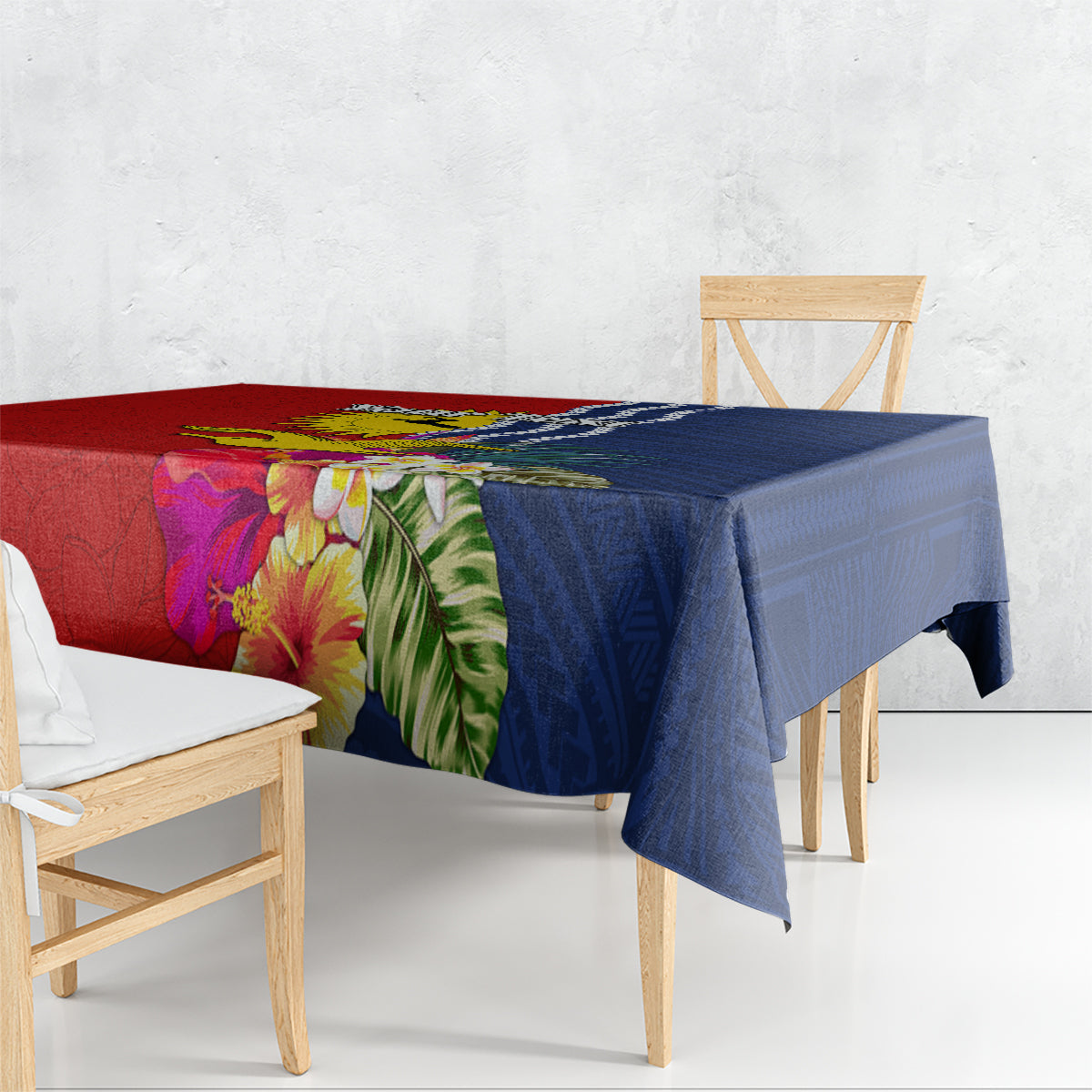 Personalised Kiribati Independence Day Tablecloth Kiribati Map With Flag Color LT03 - Polynesian Pride