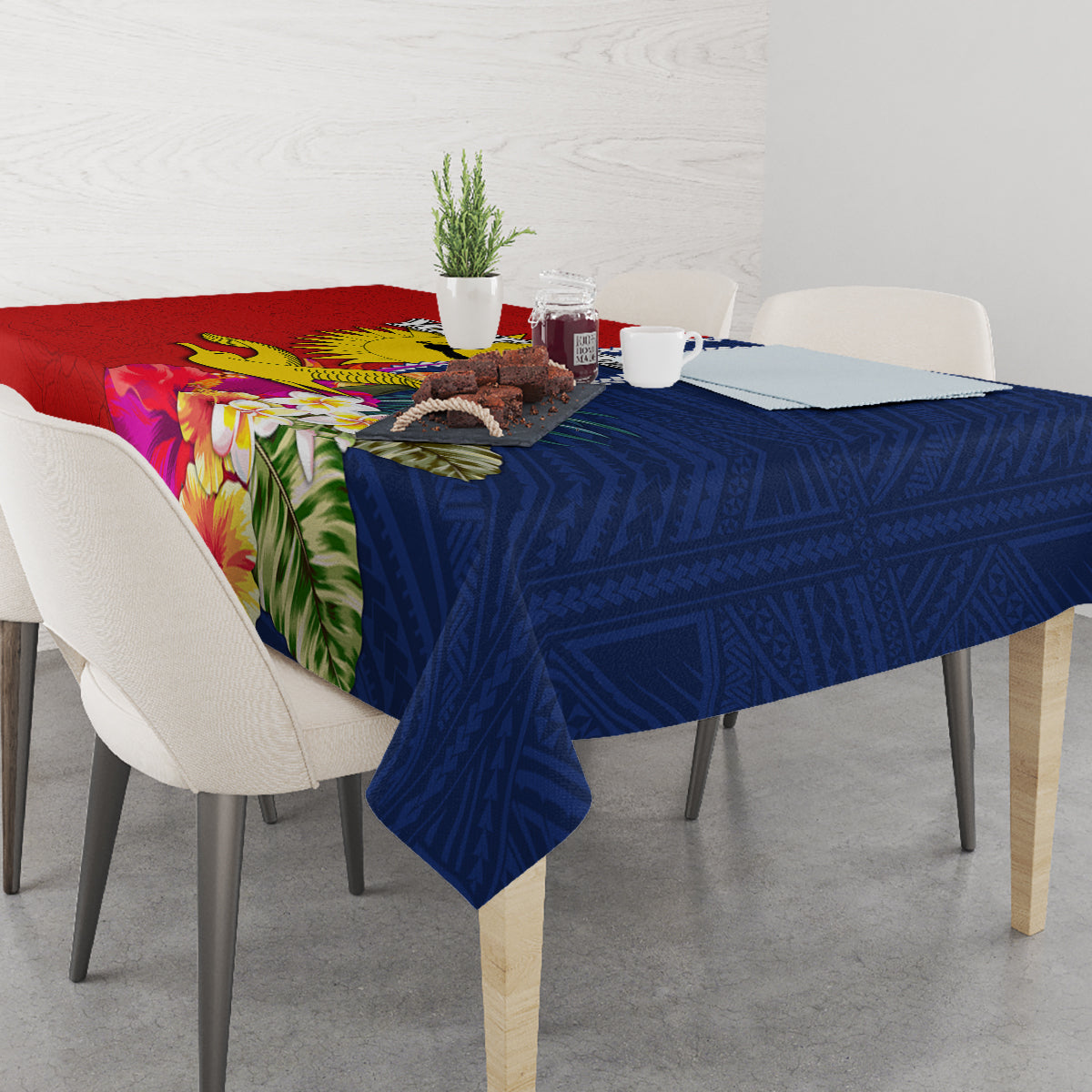 Personalised Kiribati Independence Day Tablecloth Kiribati Map With Flag Color LT03 - Polynesian Pride