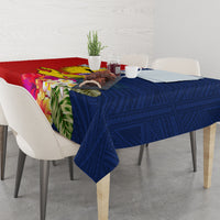 Personalised Kiribati Independence Day Tablecloth Kiribati Map With Flag Color LT03 - Polynesian Pride