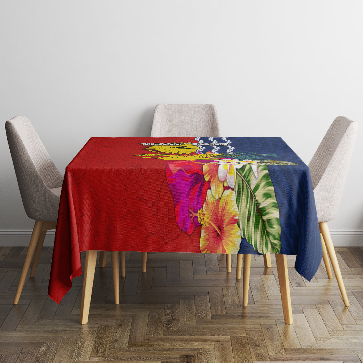 Personalised Kiribati Independence Day Tablecloth Kiribati Map With Flag Color LT03 - Polynesian Pride