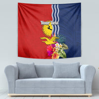Personalised Kiribati Independence Day Tapestry Kiribati Map With Flag Color LT03 - Polynesian Pride