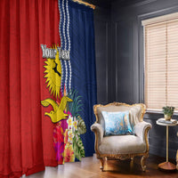 Personalised Kiribati Independence Day Window Curtain Kiribati Map With Flag Color LT03 - Polynesian Pride