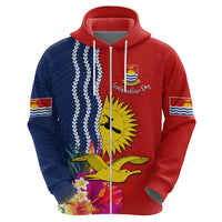 Kiribati Independence Day Zip Hoodie Kiribati Map With Flag Color