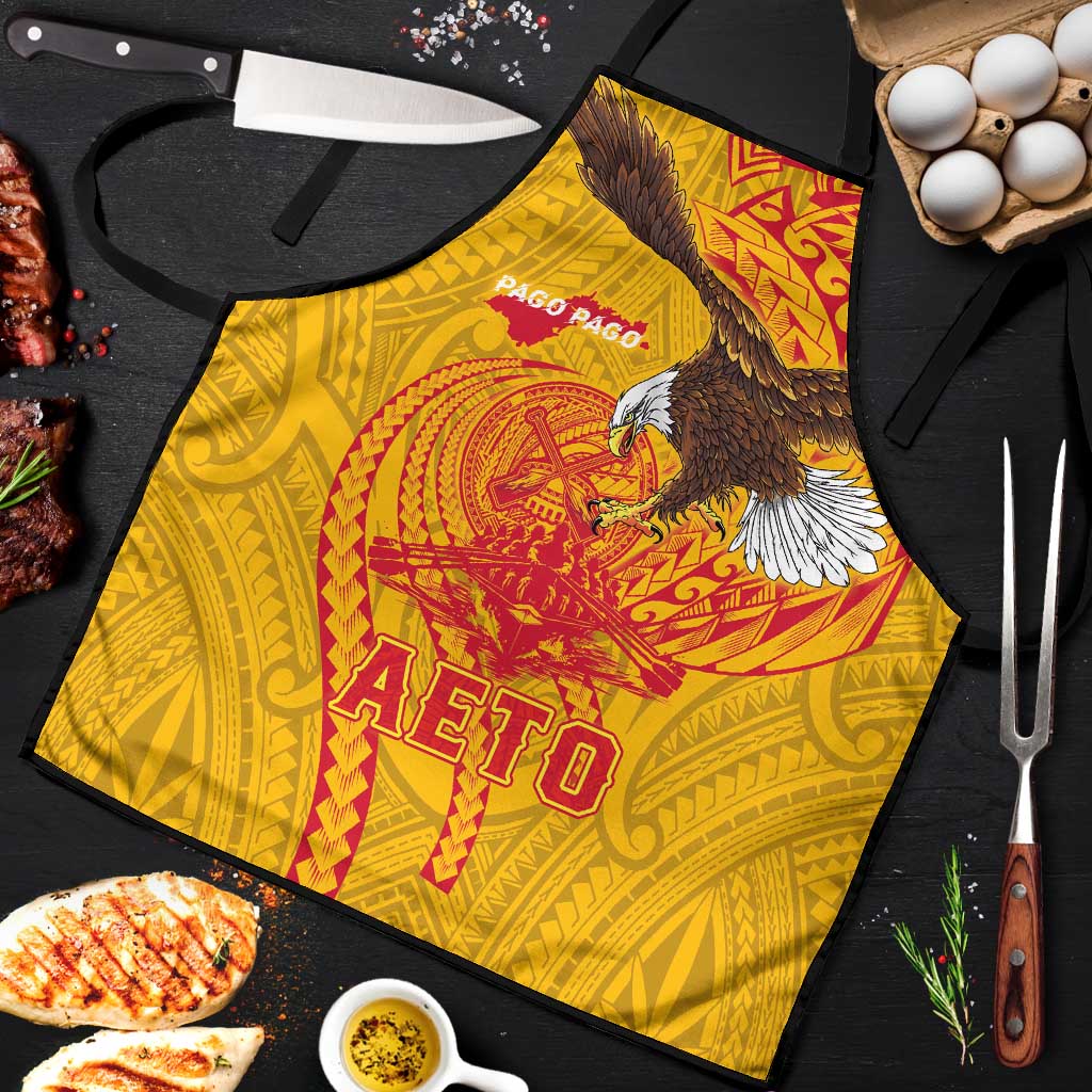 American Samoa Fautasi Race Apron Aeto Pago Pago with Eagle Samoan Tribal Patterns LT03 Multicolor - Polynesian Pride
