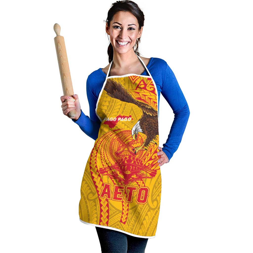 American Samoa Fautasi Race Apron Aeto Pago Pago with Eagle Samoan Tribal Patterns LT03 - Polynesian Pride
