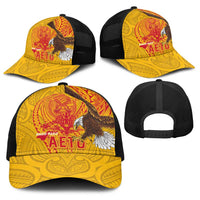 American Samoa Fautasi Race Baseball Net Cap Aeto Pago Pago with Eagle Samoan Tribal Patterns