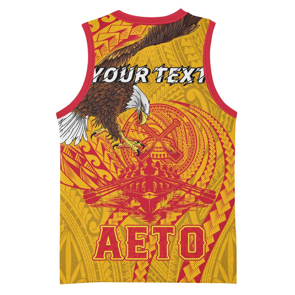 Personalized American Samoa Fautasi Race Basketball Jersey Aeto Pago Pago with Eagle Samoan Tribal Patterns