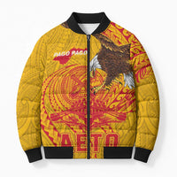 Personalized American Samoa Fautasi Race Bomber Puffer Jacket Aeto Pago Pago with Eagle Samoan Tribal Patterns LT03 Unisex Multicolor - Polynesian Pride