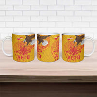 American Samoa Fautasi Race Ceramic Mug Aeto Pago Pago with Eagle Samoan Tribal Patterns LT03 - Polynesian Pride