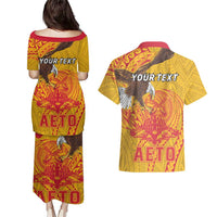 Personalized American Samoa Fautasi Race Couples Matching Puletasi and Hawaiian Shirt Aeto Pago Pago with Eagle Samoan Tribal Patterns LT03 - Polynesian Pride