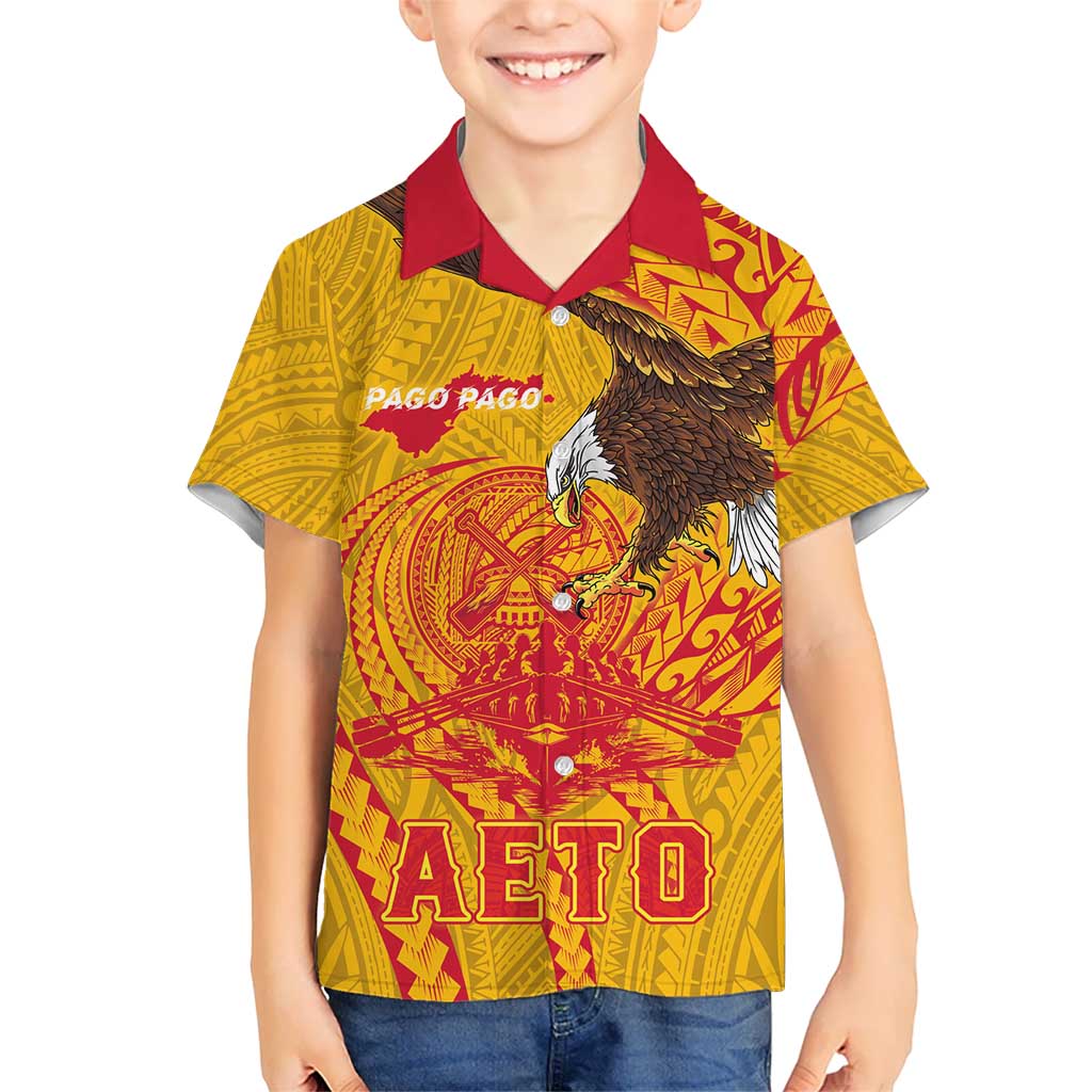 Personalized American Samoa Fautasi Race Family Matching Long Sleeve Bodycon Dress and Hawaiian Shirt Aeto Pago Pago with Eagle Samoan Tribal Patterns