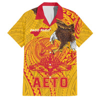 Personalized American Samoa Fautasi Race Family Matching Off Shoulder Maxi Dress and Hawaiian Shirt Aeto Pago Pago with Eagle Samoan Tribal Patterns