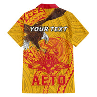 Personalized American Samoa Fautasi Race Family Matching Off Shoulder Maxi Dress and Hawaiian Shirt Aeto Pago Pago with Eagle Samoan Tribal Patterns