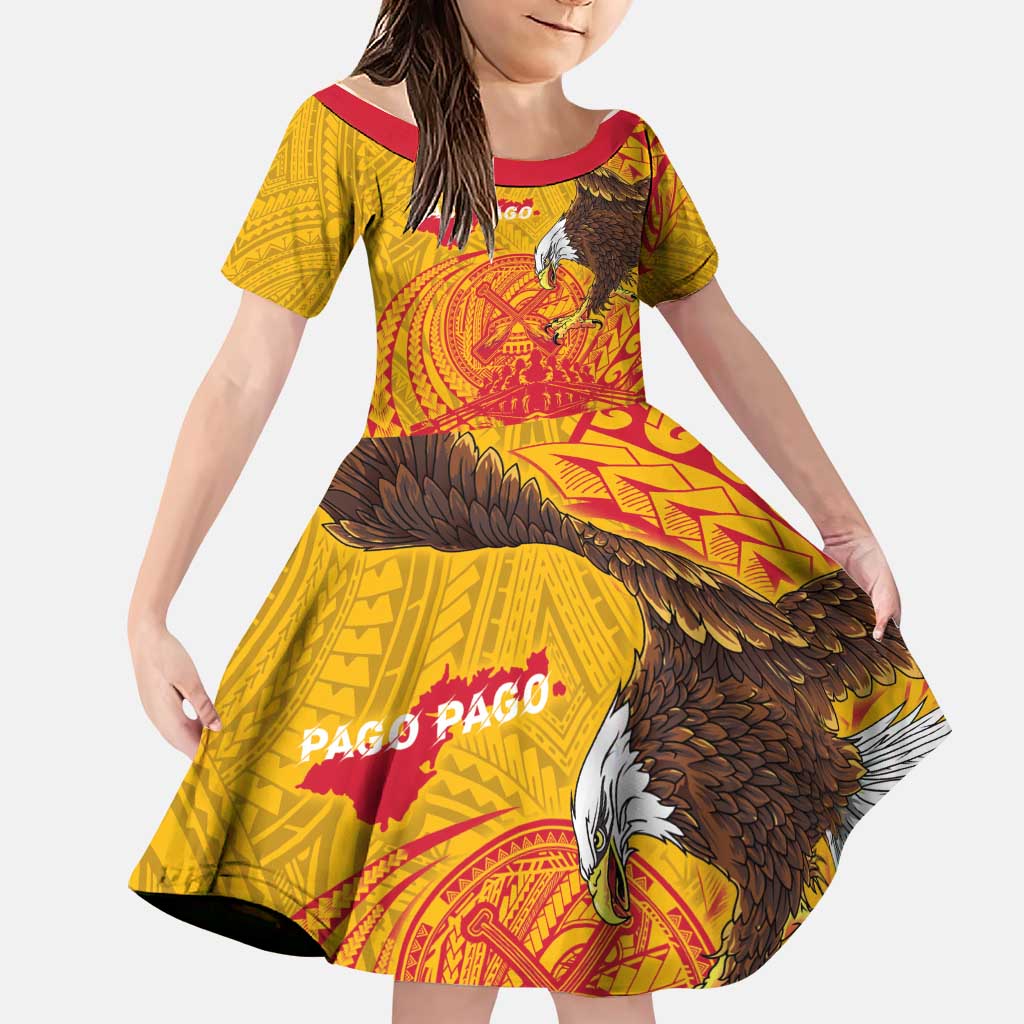 Personalized American Samoa Fautasi Race Family Matching Summer Maxi Dress and Hawaiian Shirt Aeto Pago Pago with Eagle Samoan Tribal Patterns