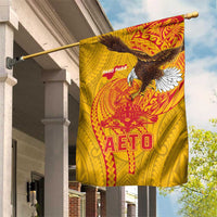 American Samoa Fautasi Race Garden Flag Aeto Pago Pago with Eagle Samoan Tribal Patterns LT03 House Flag Multicolor - Polynesian Pride