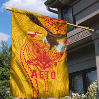American Samoa Fautasi Race Garden Flag Aeto Pago Pago with Eagle Samoan Tribal Patterns LT03 - Polynesian Pride