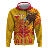 Personalized American Samoa Fautasi Race Hoodie Aeto Pago Pago with Eagle Samoan Tribal Patterns LT03 Zip Hoodie Multicolor - Polynesian Pride