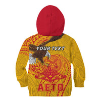 Personalized American Samoa Fautasi Race Kid Hoodie Aeto Pago Pago with Eagle Samoan Tribal Patterns LT03 - Polynesian Pride