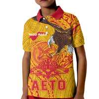 Personalized American Samoa Fautasi Race Kid Polo Shirt Aeto Pago Pago with Eagle Samoan Tribal Patterns LT03 Kid Multicolor - Polynesian Pride