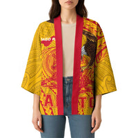 Personalized American Samoa Fautasi Race Kimono Aeto Pago Pago with Eagle Samoan Tribal Patterns LT03 - Polynesian Pride