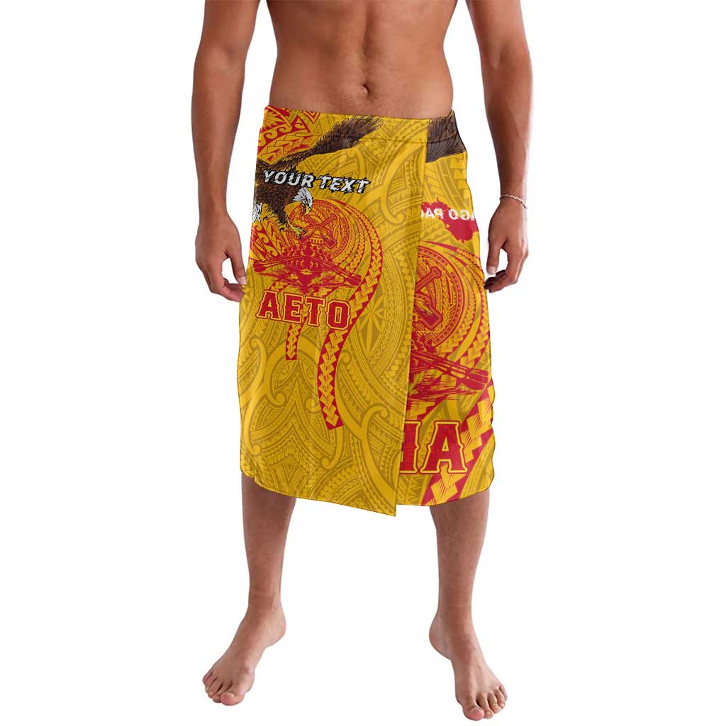 Personalized American Samoa Fautasi Race Lavalava Aeto Pago Pago with Eagle Samoan Tribal Patterns LT03 Multicolor - Polynesian Pride