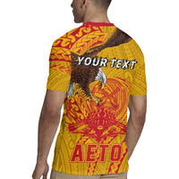 Personalized American Samoa Fautasi Race Rugby Jersey Aeto Pago Pago with Eagle Samoan Tribal Patterns LT03 - Polynesian Pride